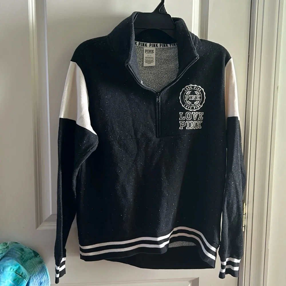 PINK Victorias Secret 1/4 zip Sweater sz S